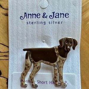 German Shorthair Pointer Pin Sterling Silver NEW